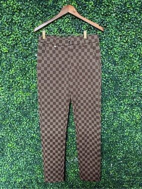 Louis Vuitton Brown and Cream Patterned Pants